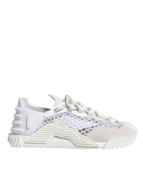 Dolce & Gabbana White Mesh NS1 Low Top Sports Sneaker Shoes - Hilstor