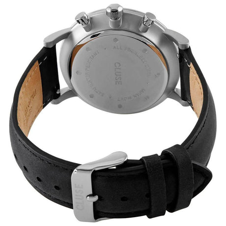 Cluse Black Leather Watch - Hilstor