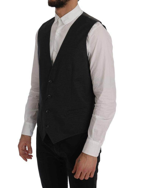 Dolce & Gabbana Gray STAFF Cotton Rayon Vest - Hilstor