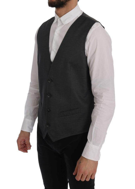 Dolce & Gabbana Gray STAFF Cotton Rayon Vest - Hilstor
