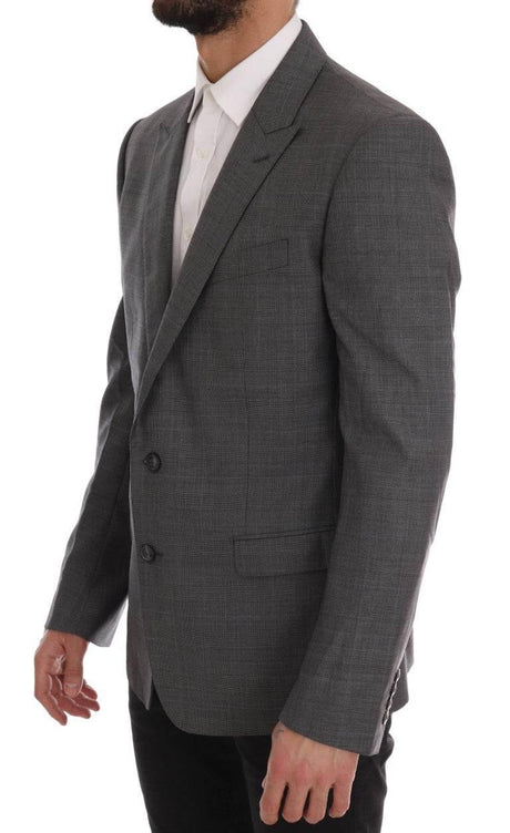Dolce & Gabbana Gray Wool MARTINI Slim Blazer - Hilstor