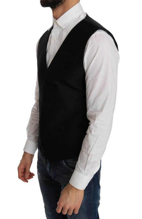 Dolce & Gabbana Black Polka Dot Pattern Vest - Hilstor