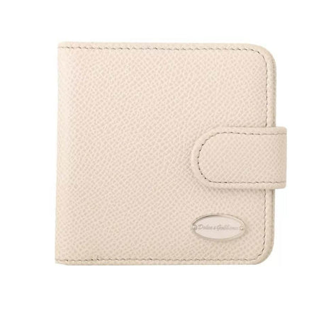 Dolce & Gabbana White Dauphine Leather Condom Case Holder Pocket Wallet - Hilstor