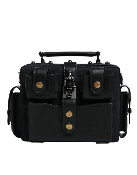 Dolce & Gabbana Black Leather Crossbody Top Handle Bag - Hilstor