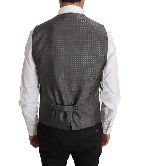 Dolce & Gabbana Brown Wool Silk Waistcoat Vest - Hilstor