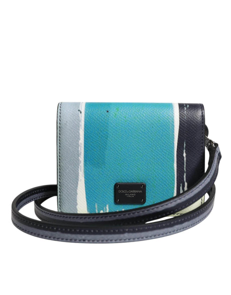 Dolce & Gabbana Multicolor Leather DG Logo Bifold Card Holder Wallet - Hilstor