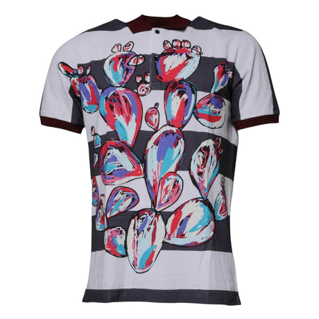 Dolce & Gabbana Multicolor Graphic Collared Polo T-shirt - Hilstor