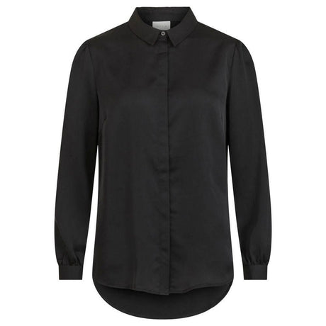Vila Clothes Black Polyester Blouse - Hilstor