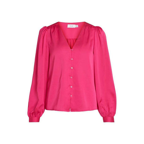 Vila Clothes Pink Polyester Blouse - Hilstor