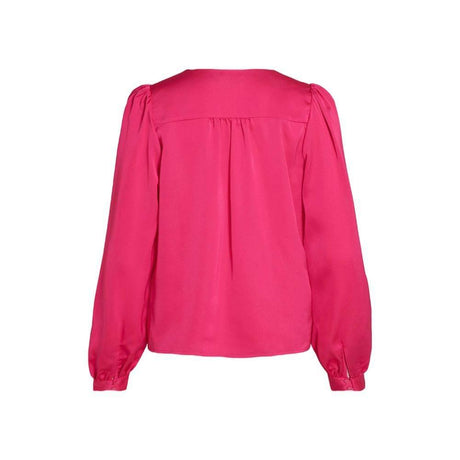 Vila Clothes Pink Polyester Blouse - Hilstor