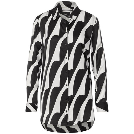 Street One Black And White Viscose Blouse - Hilstor