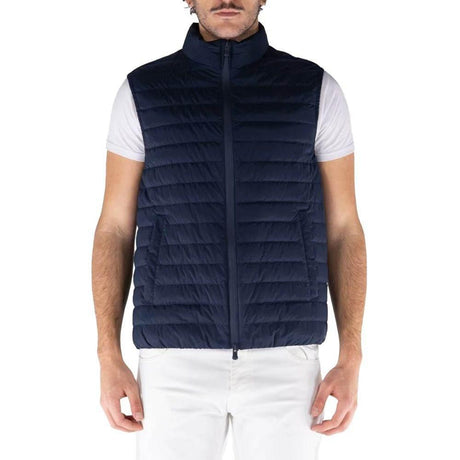 People Of Shibuya Blue Polyester Men's Vest - Hilstor