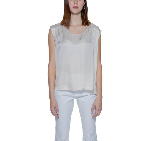 Street One Cream Viscose Blouse - Hilstor
