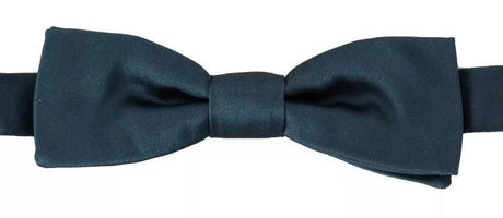 Dolce & Gabbana Blue 100% Silk Adjustable Neck Bow Tie Mens - Hilstor
