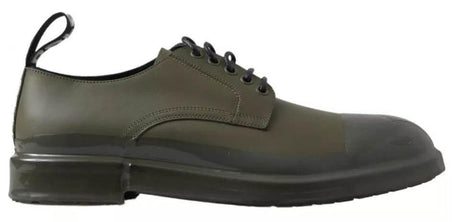 Dolce & Gabbana Green Leather Rubber Sole Dress Shoes - Hilstor