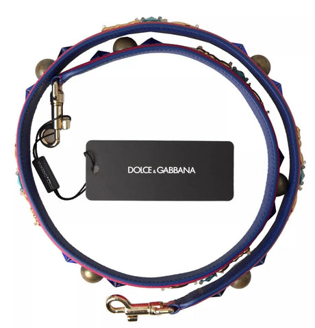 Dolce & Gabbana Pink Exotic Leather Studded Shoulder Strap - Hilstor