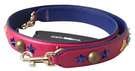 Dolce & Gabbana Pink Exotic Leather Studded Shoulder Strap - Hilstor