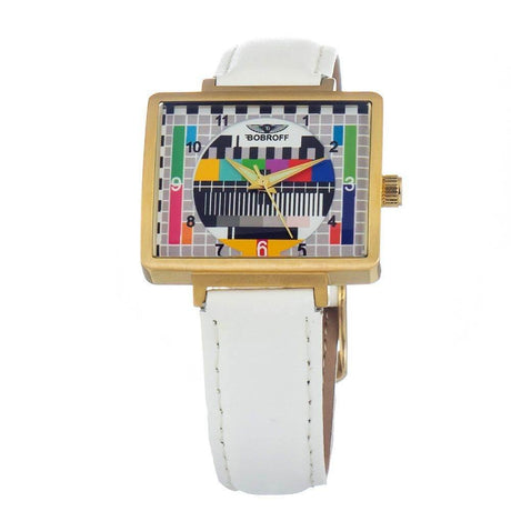 Bobroff White Leather Watch - Hilstor