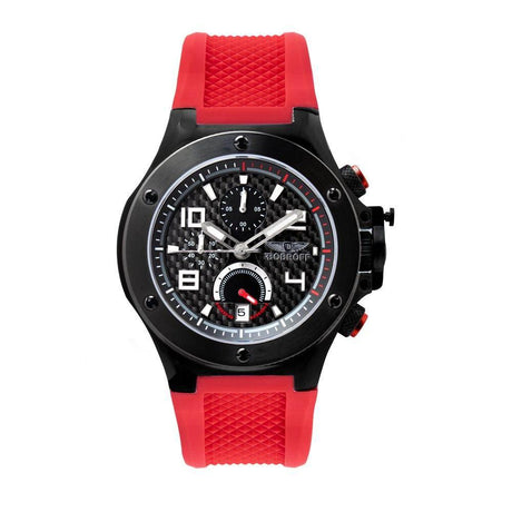 Bobroff Red Rubber Watch - Hilstor