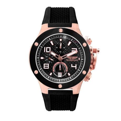 Bobroff Black Rubber Watch - Hilstor