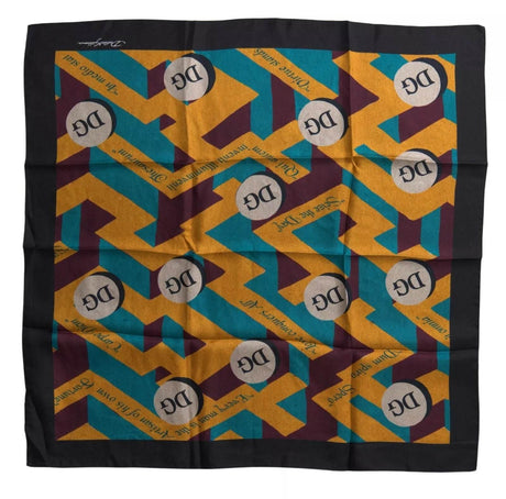Dolce & Gabbana Multicolor Printed Square Handkerchief Scarf - Hilstor