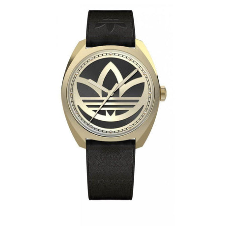 Adidas Black Leather Watch - Hilstor