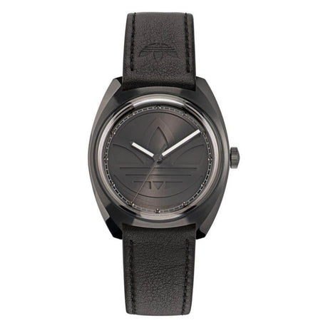 Adidas Black Leather Watch - Hilstor