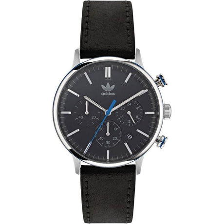 Adidas Black Leather Watch - Hilstor