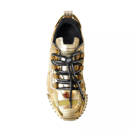 Dolce & Gabbana Metallic Gold NS1 Low Top Sneakers Shoes Sneakers - Hilstor