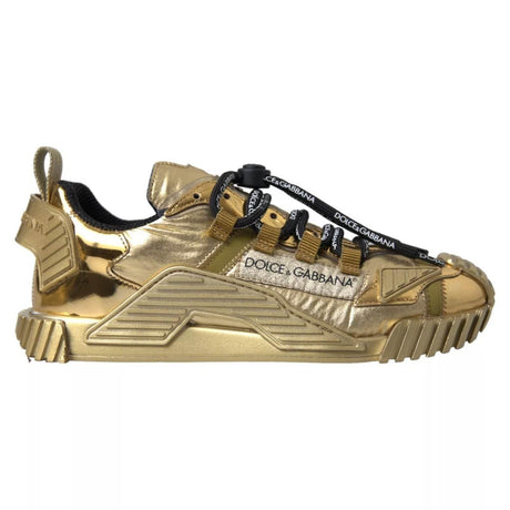 Dolce & Gabbana Metallic Gold NS1 Low Top Sneakers Shoes Sneakers - Hilstor