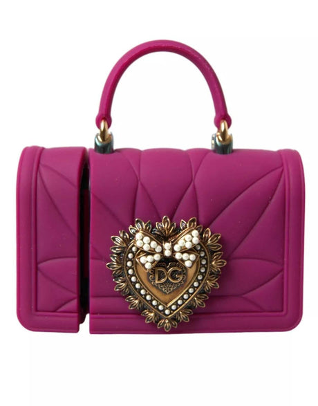 Dolce & Gabbana Pink Silicone Devotion Heart Logo Airpods Case - Hilstor