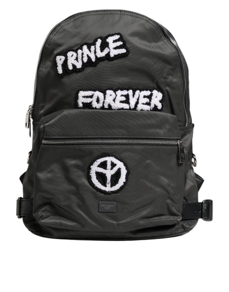 Dolce & Gabbana Gray Nylon Prince Forever School Travel Backpack Bag - Hilstor
