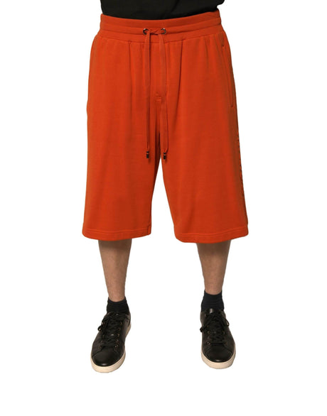 Dolce & Gabbana Orange Cotton Blend Men Bermuda Shorts - Hilstor