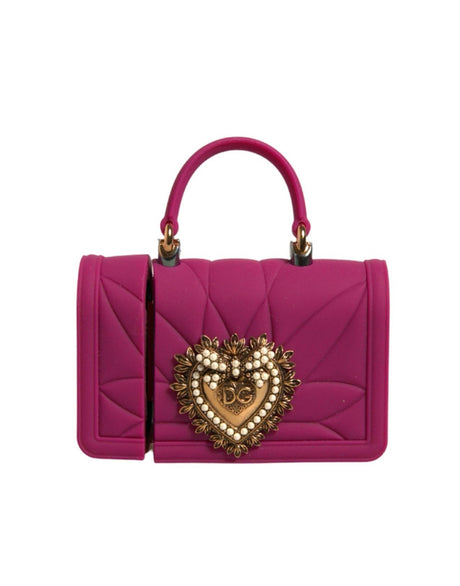Dolce & Gabbana Pink Silicone Devotion Heart Cover Hand Bag Airpod Case - Hilstor