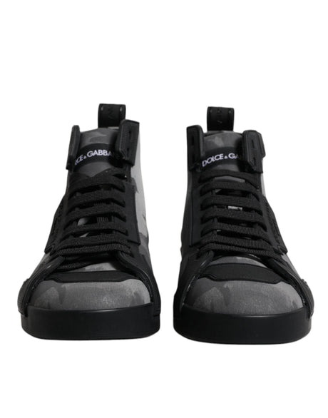 Dolce & Gabbana Multicolor Camouflage High Top Sneakers Shoes - Hilstor