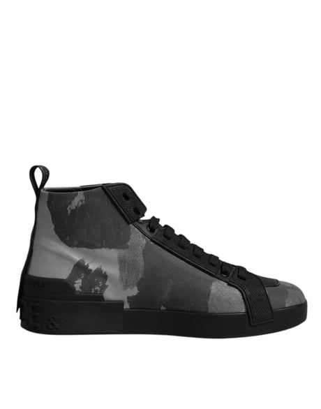 Dolce & Gabbana Multicolor Camouflage High Top Sneakers Shoes - Hilstor