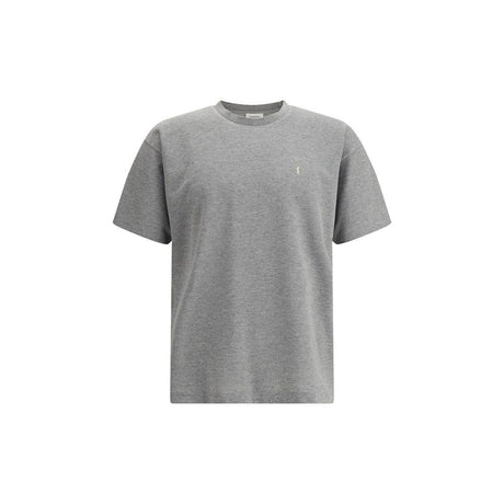 Saint Laurent Grey Cotton Oversized T-shirt - Hilstor