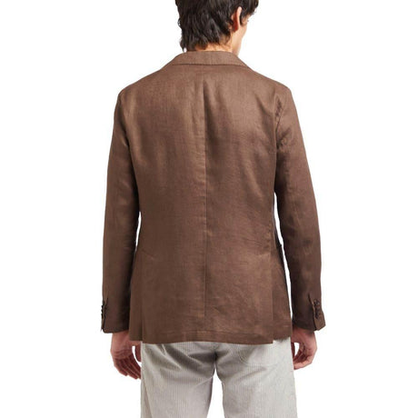 AT.P.CO Brown Linen Blazer - Hilstor