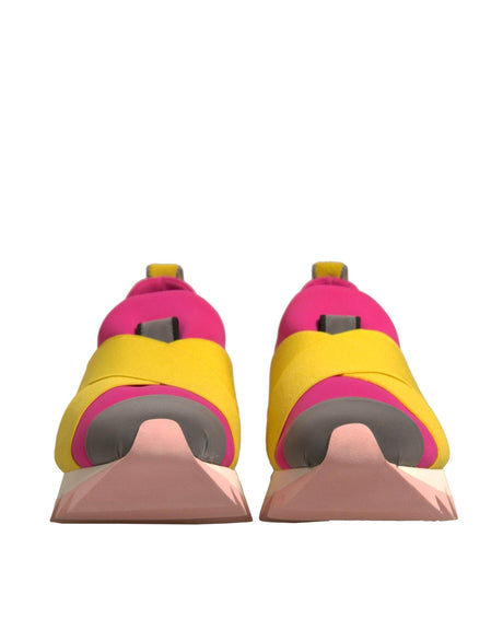 Dolce & Gabbana Multicolor Neoprene Elastic Ibiza Sneakers Shoes - Hilstor