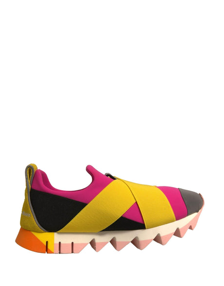 Dolce & Gabbana Multicolor Neoprene Elastic Ibiza Sneakers Shoes - Hilstor