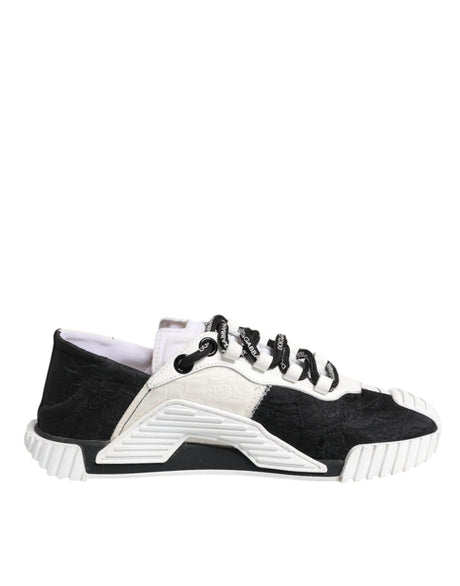Dolce & Gabbana White Black NS1 Low Top Sneakers Shoes - Hilstor