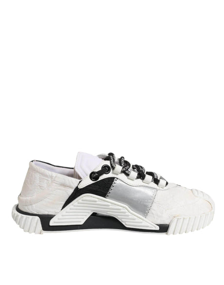 Dolce & Gabbana White Black NS1 Low Top Sneakers Shoes - Hilstor