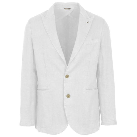 AT.P.CO White Linen Blazer - Hilstor
