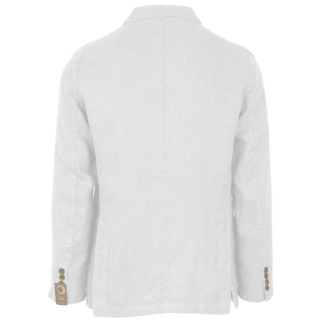 AT.P.CO White Linen Blazer - Hilstor