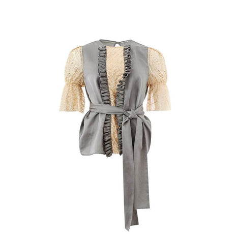 Lardini Elegant Multicolor Silk-Linen Top - Hilstor