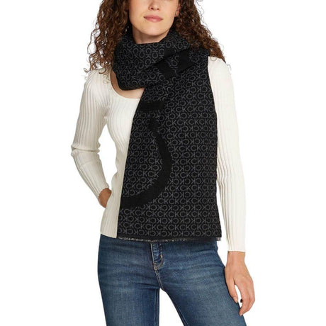 Calvin Klein Bicolor Marabou Scarf - Hilstor