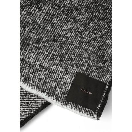 Calvin Klein Black And White Polyester Scarf - Hilstor