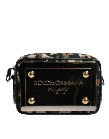 Dolce & Gabbana Multicolor Leopard Jacquard DG Logo Crossbody Bag - Hilstor