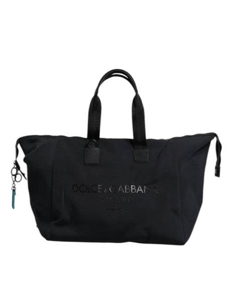 Dolce & Gabbana Black Canvas DG Logo Print Shopping Hand Tote Bag - Hilstor