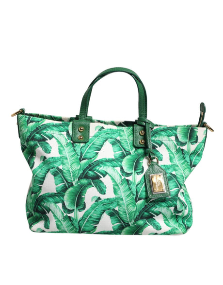 Dolce & Gabbana Green Canvas Botanical Garden Women Tote Bag - Hilstor